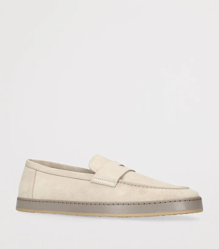 Brunello Cucinelli Suede Loafer Sneakers - Image 3