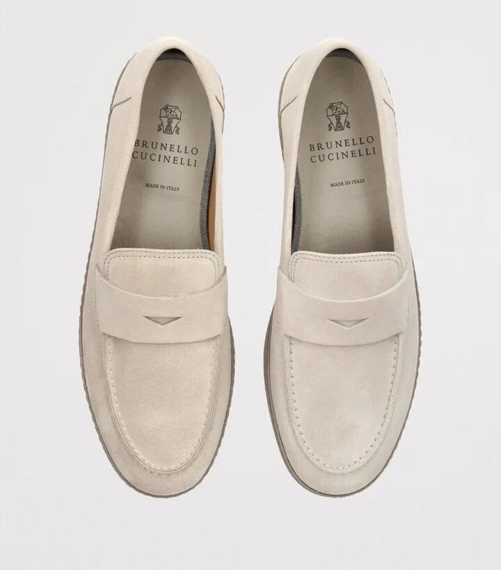 Brunello Cucinelli Suede Loafer Sneakers - Image 4