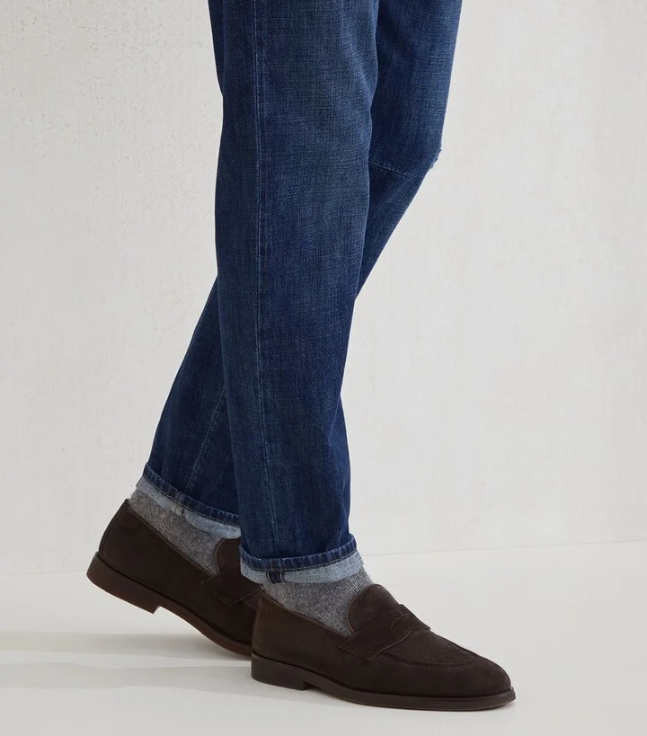 Brunello Cucinelli Suede Loafer Sneakers - Image 2