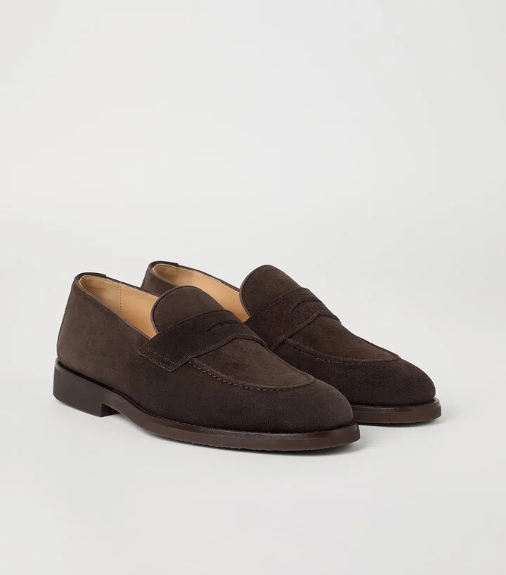 Brunello Cucinelli Suede Loafer Sneakers - Image 3