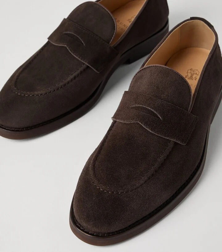Brunello Cucinelli Suede Loafer Sneakers - Image 5