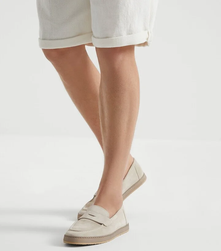 Brunello Cucinelli Suede Loafer Sneakers - Image 2