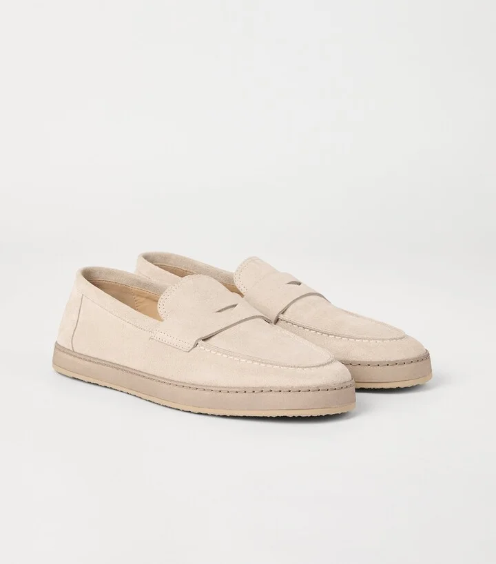 Brunello Cucinelli Suede Loafer Sneakers - Image 3