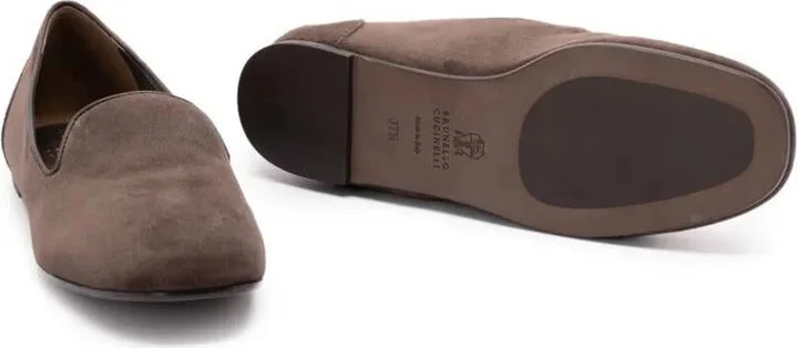 Brunello Cucinelli Suede Loafers Shoes - Image 4