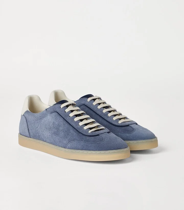 Brunello Cucinelli Suede Low-Top Sneakers - Image 3