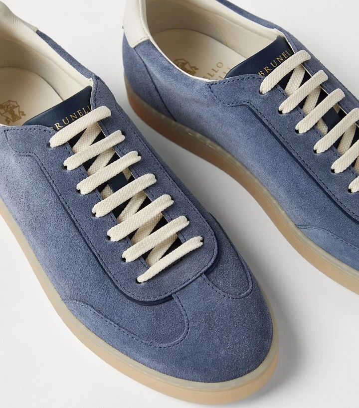 Brunello Cucinelli Suede Low-Top Sneakers - Image 5