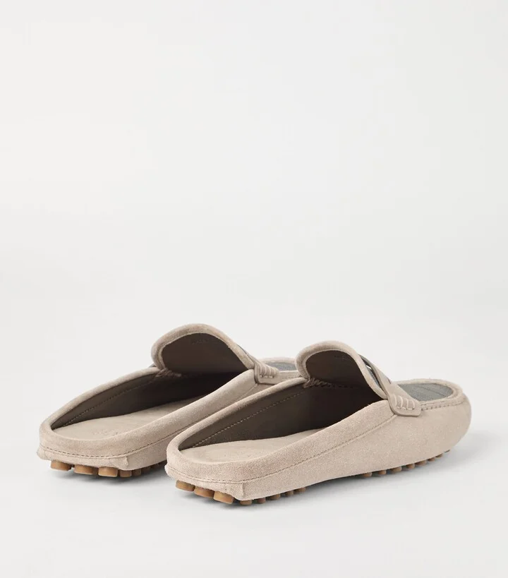 Brunello Cucinelli Suede Precious Driving Mules - Image 3