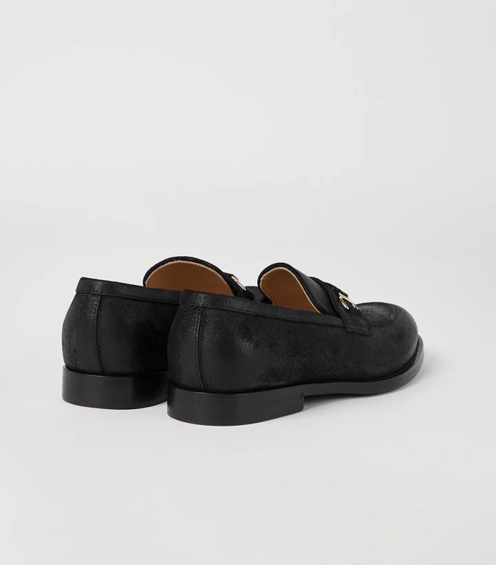 Brunello Cucinelli Suede Ring-Detail Loafers - Image 4