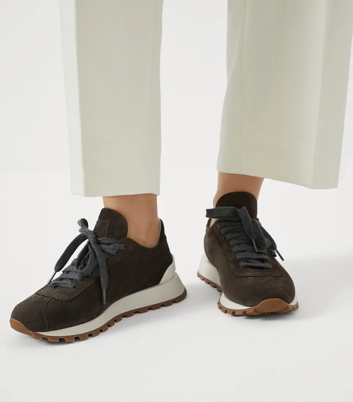 Brunello Cucinelli Suede Runner Sneakers - Image 2
