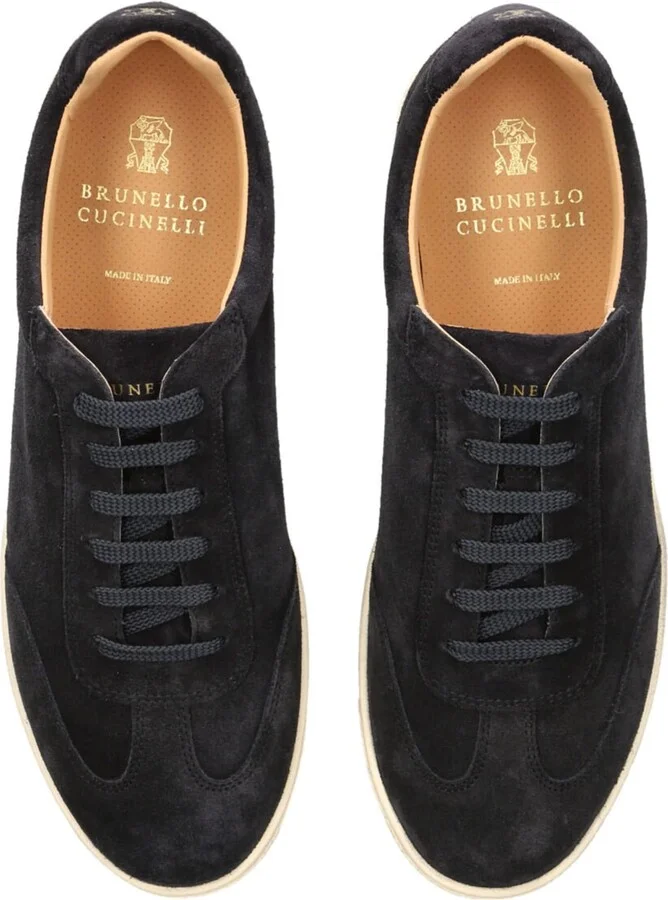 Brunello Cucinelli Suede T-Toe Sneakers - Image 4
