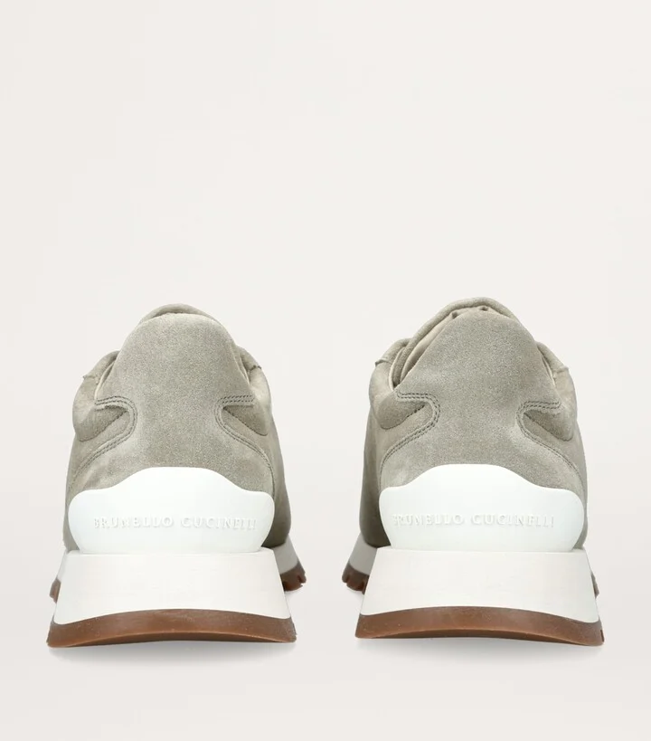 Brunello Cucinelli Suede Tab Sneakers - Image 2
