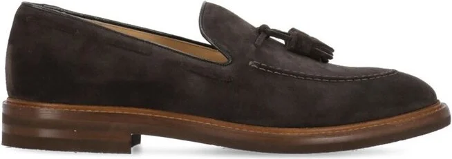 Brunello Cucinelli Tassel Detailed Almond-Toe Loafers