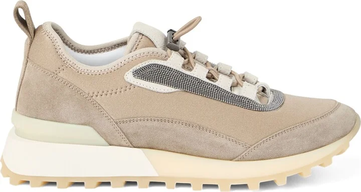 Brunello Cucinelli Techno-Suede Runner Sneakers