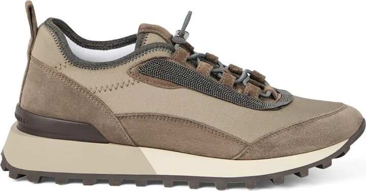 Brunello Cucinelli Techno-Suede Runner Sneakers
