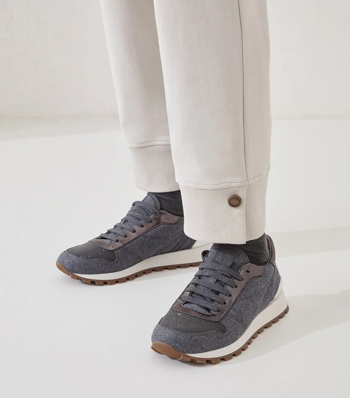 Brunello Cucinelli Virgin Wool Sneakers - Image 2
