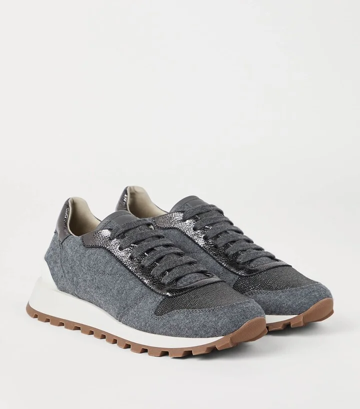 Brunello Cucinelli Virgin Wool Sneakers - Image 3