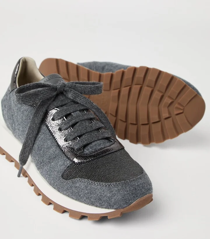 Brunello Cucinelli Virgin Wool Sneakers - Image 5