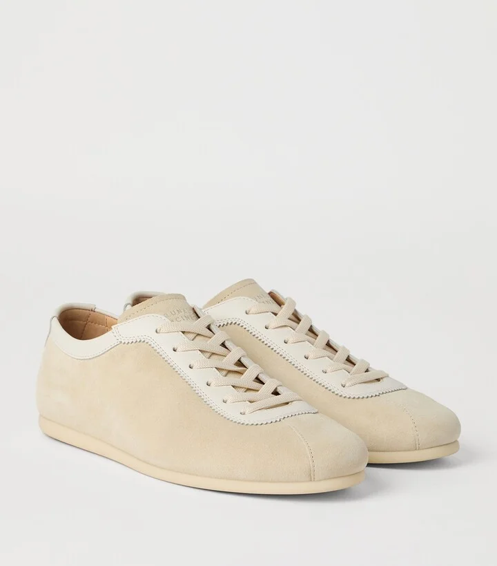 Brunello Cucinelli Washed Suede Sneakers - Image 2