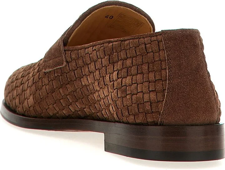 Brunello Cucinelli Weaved Suede Penny Loafer - Image 8