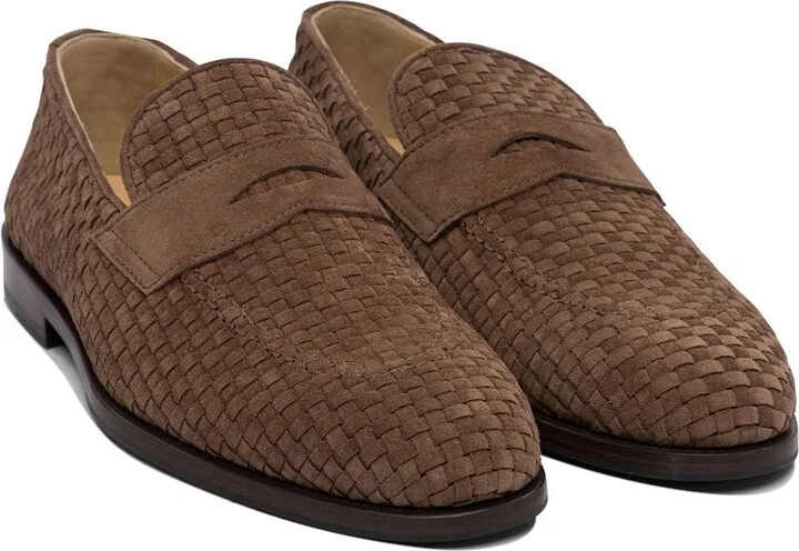 Brunello Cucinelli Weaved Suede Penny Loafer - Image 10