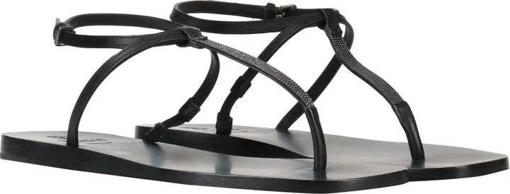 Brunello Cucinelli Woman Thong sandal - Image 4