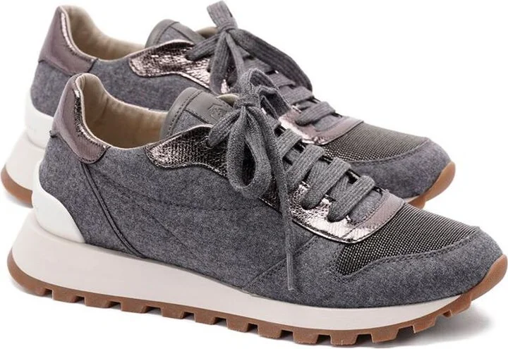 Brunello Cucinelli Wool Sneakers - Image 2