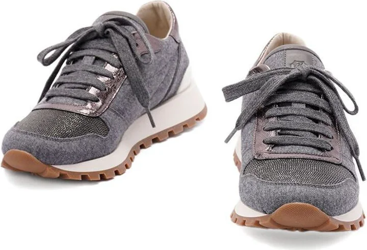 Brunello Cucinelli Wool Sneakers - Image 3