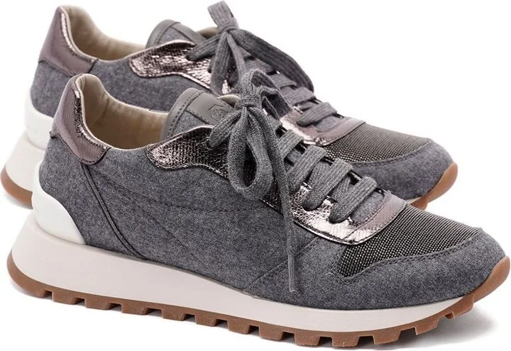 Brunello Cucinelli Wool Sneakers - Image 2