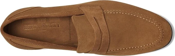 Bruno Magli Lastra Unlined Men's Slip on Shoes Brown 1 : EU 43.5 (US Men's 10.5) D - Medium, Leather/Suede - Image 2