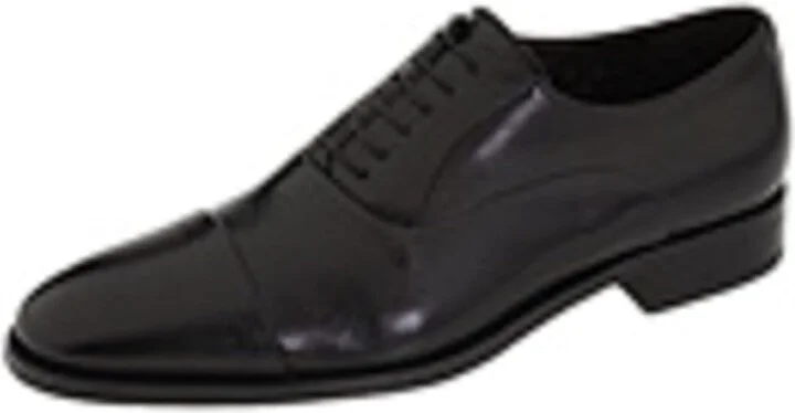 Bruno Magli Maioco Men's Lace Up Cap Toe Shoes Black Nappa Leather : EU 41 (US Men's 8) D - Medium - Image 2