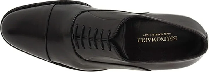 Bruno Magli Maioco Men's Lace Up Cap Toe Shoes Black Nappa Leather : EU 41 (US Men's 8) D - Medium - Image 3
