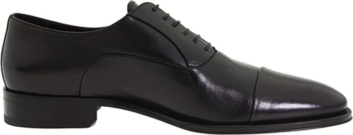 Bruno Magli Maioco Men's Lace Up Cap Toe Shoes Black Nappa Leather : EU 41 (US Men's 8) D - Medium - Image 8