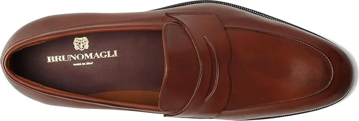 Bruno Magli Maioco Penny Men's Lace Up Wing Tip Shoes Cognac : EU 40.5 (US Men's 7.5) E - Wide, Leather - Image 2