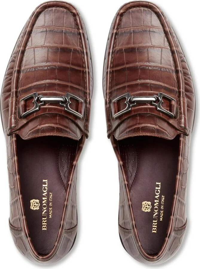 Bruno Magli Men's Trieste Dress Shoe - Brown, Crocodile - Image 4
