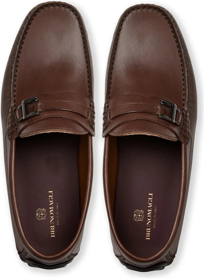 Bruno Magli Men's Xanto Leather and Suede Driving Loafers - Image 8