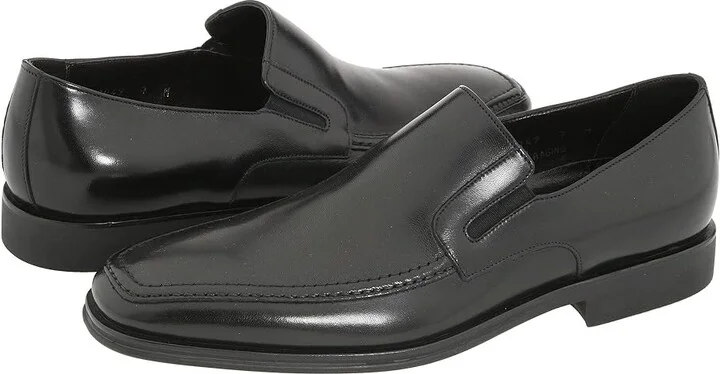 Bruno Magli Raging Men's Slip-on Dress Shoes Black Nappa Leather : 7 D - Medium