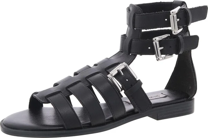Bruno Womens Adjustable Faux Leather Ankle Strap