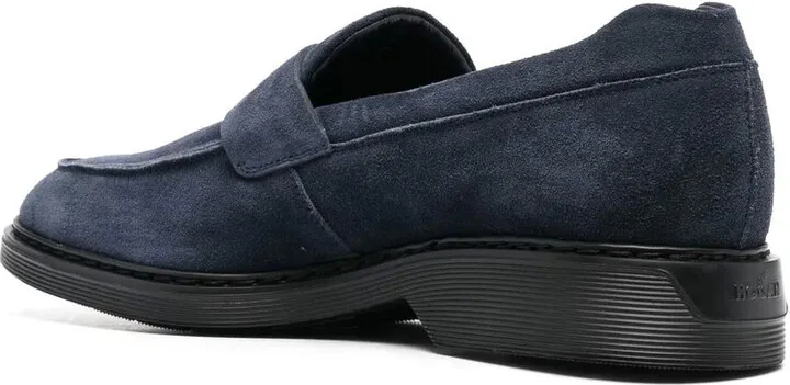 Brushed-Effect Leather Loafers - Image 3