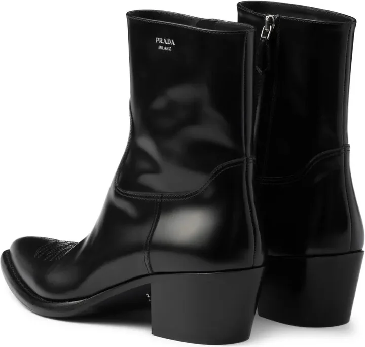 Brushed-Finish Leather Boots - Image 3
