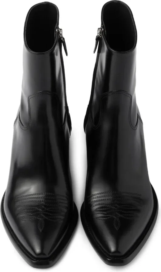 Brushed-Finish Leather Boots - Image 4