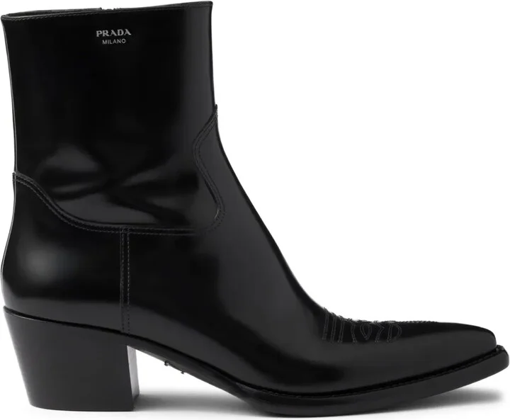 Brushed-Finish Leather Boots