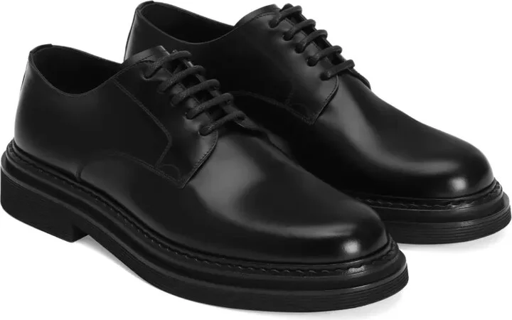 Brushed Lace-Up Derby Shoes - Image 2