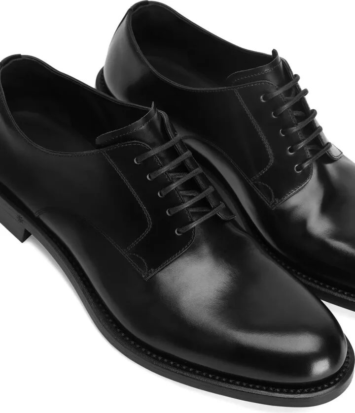 Brushed Lace-Up Derby Shoes - Image 3