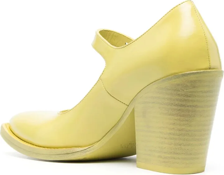 Brushed Leather 95mm Pumps - Image 3