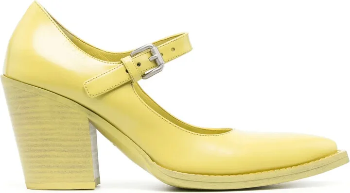 Brushed Leather 95mm Pumps