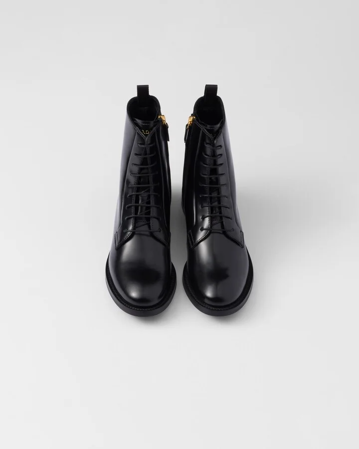 Brushed leather ankle boots - Image 3
