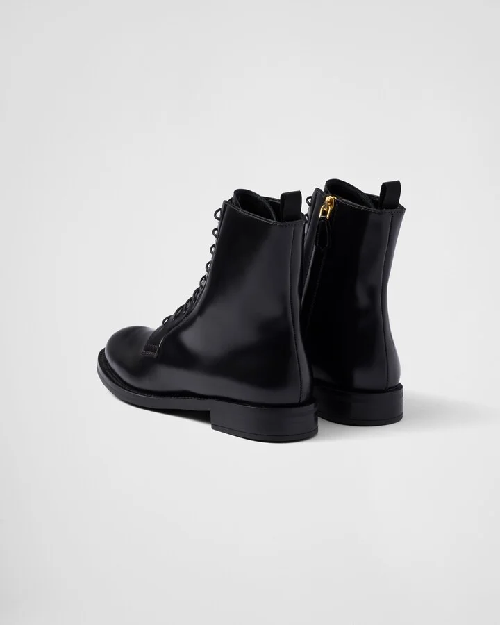 Brushed leather ankle boots - Image 4