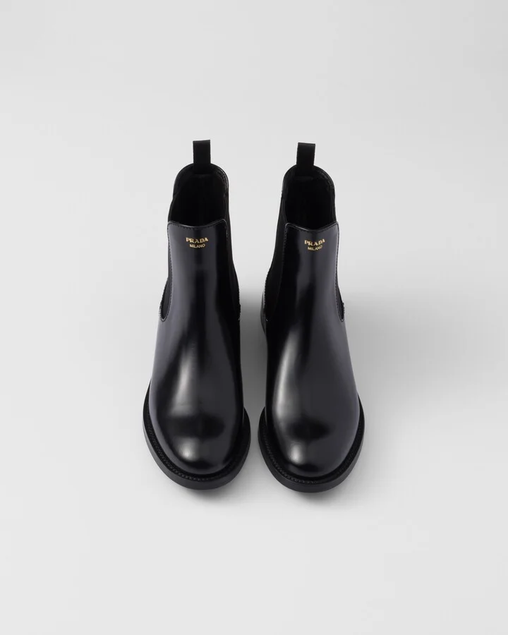 Brushed leather ankle boots - Image 3