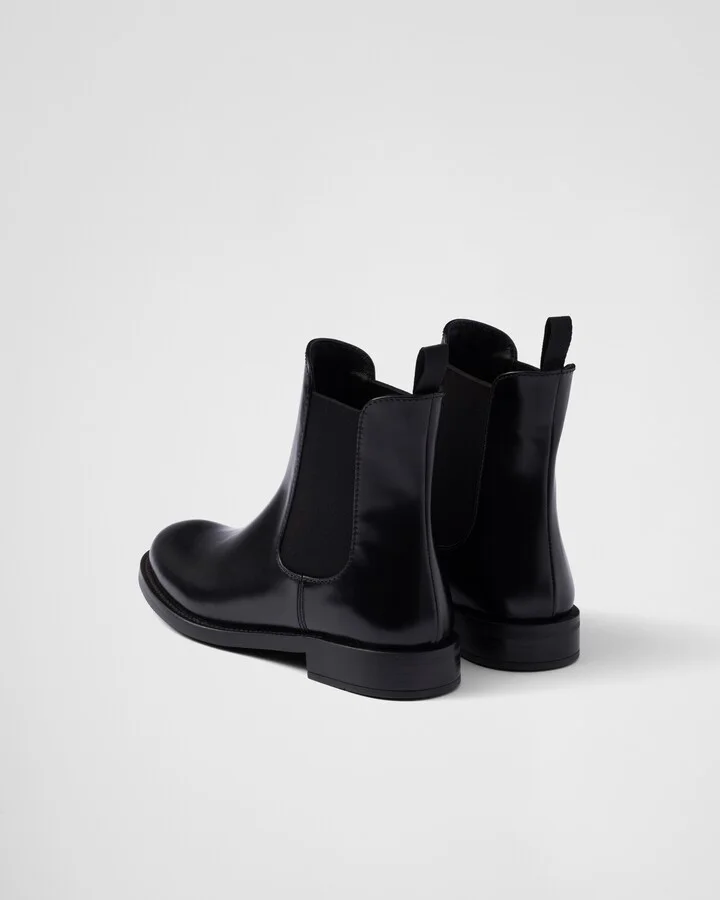 Brushed leather ankle boots - Image 4