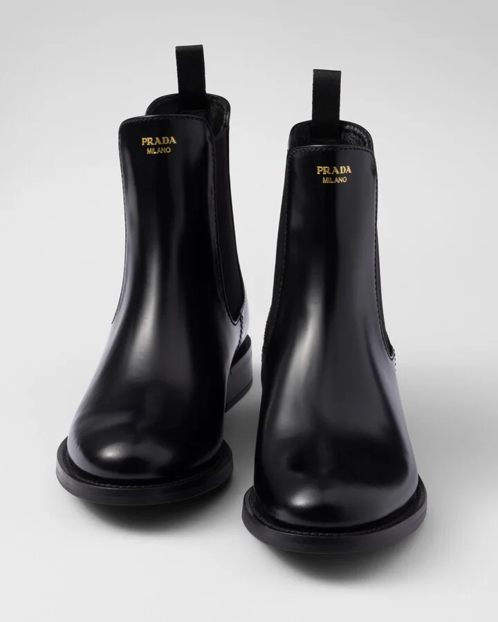Brushed leather ankle boots - Image 5